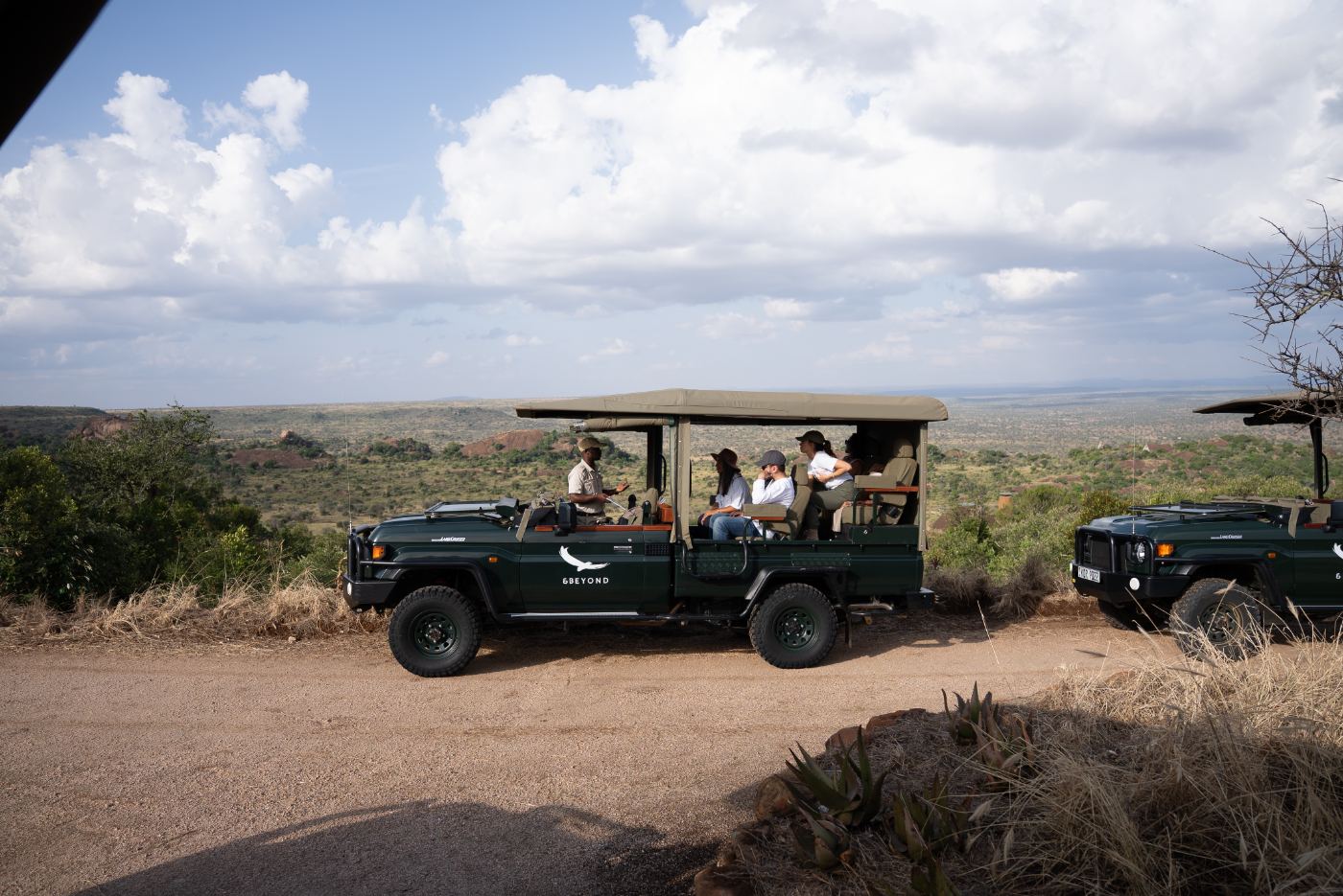 A game drive pauses above the Suyian escarpment