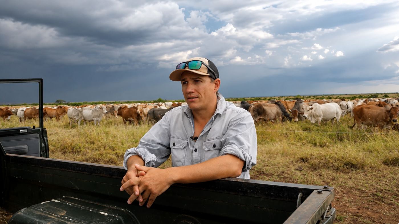 Archie Voorspuy with the cattle operation on the rangeland