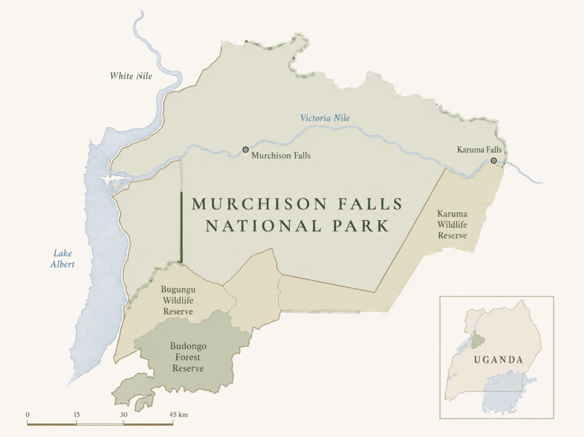 Murchison Falls National Park and surrounding reserves