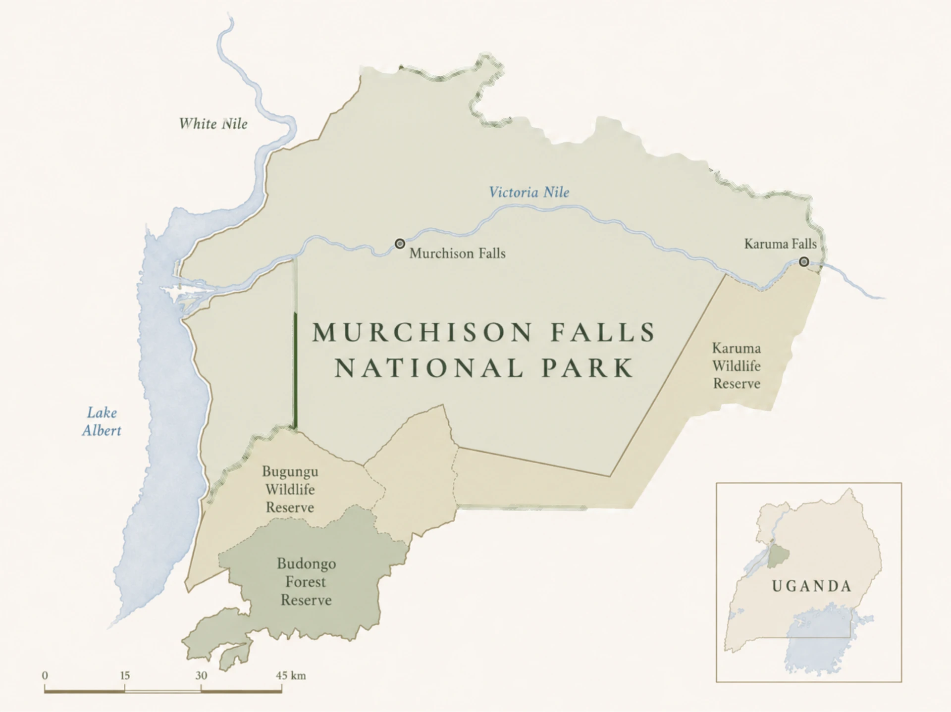 Murchison Falls National Park and surrounding reserves